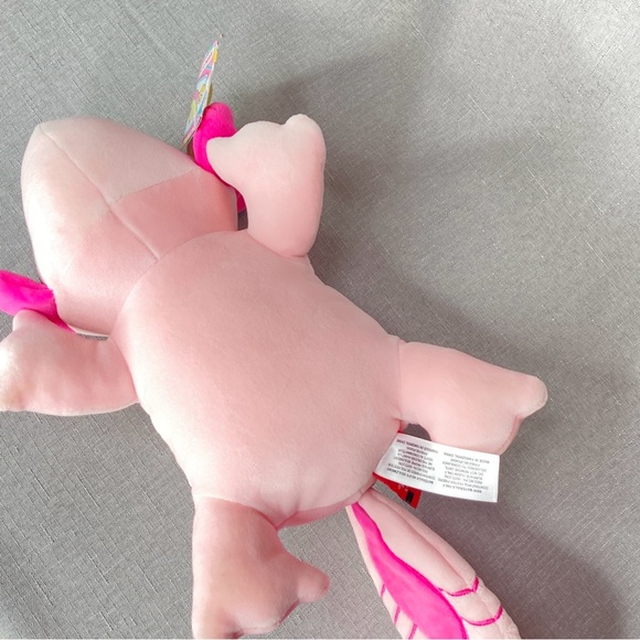 Fiesta Snugglies Axolotl 2018 Plush 10.5" Pink Stuffed Animal A71504 clean - Picture 3 of 9